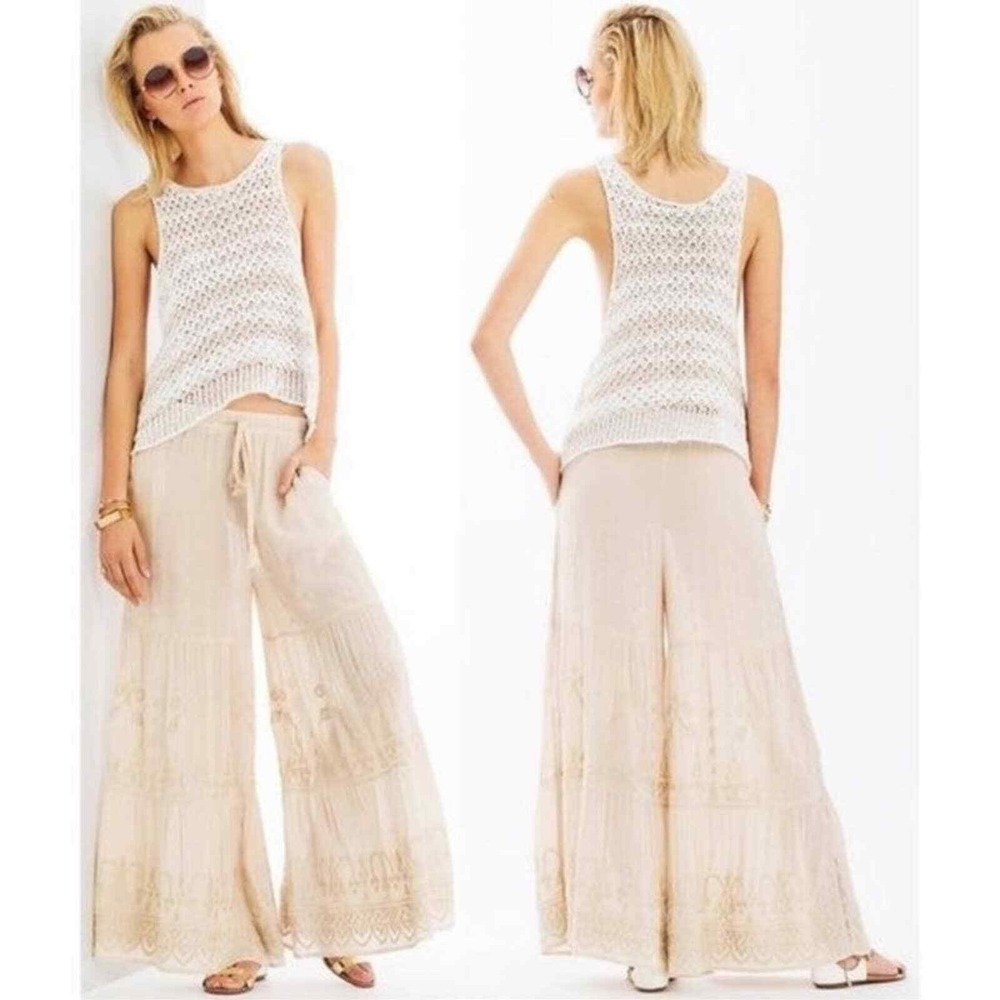 Rag & Bone White Lizette Crochet Sleeveless Striped Tank XS Festival Minimalist